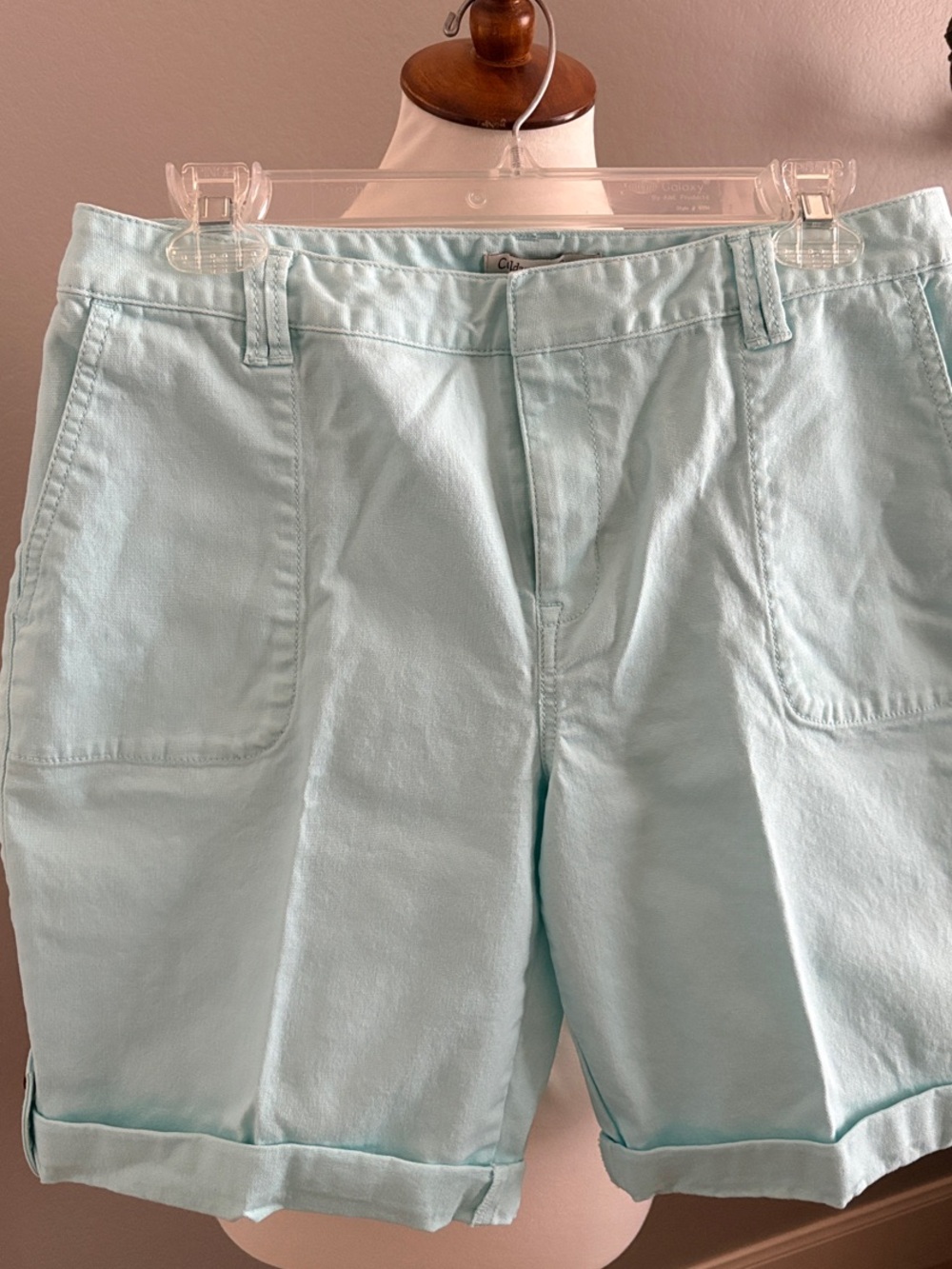 Coldwater Creek Pale Blue Rolled-Hem Women’s Bermuda Shorts